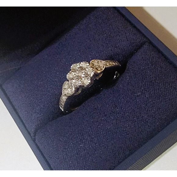 Antique Style Diamond Designer Ring Sterling Silver Engagement Anniversary 5.25 - Picture 8 of 10